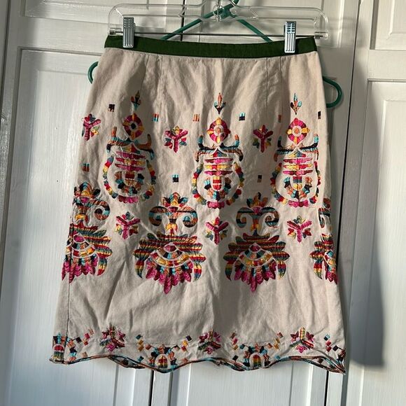 Corey Lynn Calter Multicolor Embroidered A-Line Skirt - Picture 1 of 11